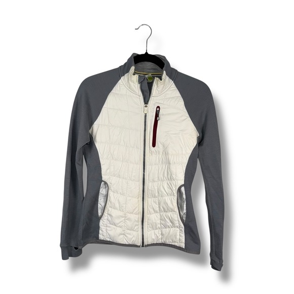 Smartwool Womens Quilted Insulated Jacket Gray White Zip Up Athleisure Size S - Picture 2 of 7